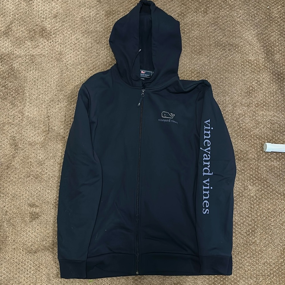 Vineyard Vines Men’s Zip Up Hoodie Large Navy Blue